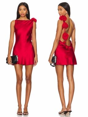 Lovers and Friends Mariam Mini Dress Red Mini Dress Size Medium NEW! With tags!